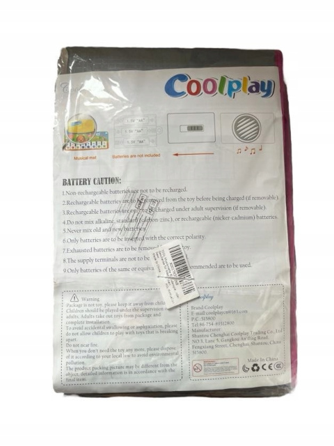 Coolplay Mata Muzyczna Interaktywna dla dzieci RÓŻOWA