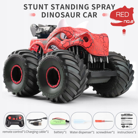 Monster Truck Dinozaur Zdalnie Sterowany Samochód RC Światła Muzyka