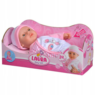 Lalka Laura My Love Baby Talk, 24 dźwięki 30cm + Gratis