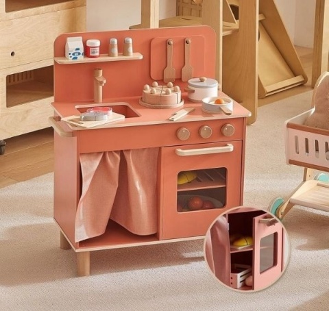 Drewniana kuchnia dla Dzieci z piekarnikiem Giant Bean Play Kitchen Nowy z defektem