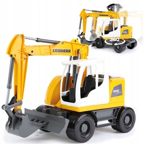 Koparka Pojazd Budowlany Liebherr 48 Cm Ruchoma Łyżka Lena Worxx Powystawowy