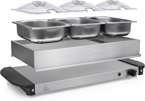 Podgrzewacz bufetowy ze stali nierdzewnej Tristar 4,2 L POWYSTAWOWY