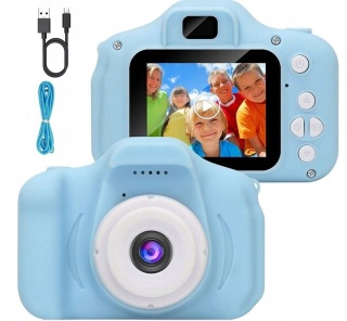 APARAT CYFROWY KAMERA DLA DZIECI HD 1080 ZDJECIA FILMY GRY NIEBIESKI