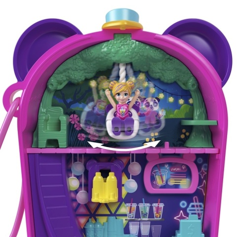 Figurki Polly Pocket Bubble Tea Panda zestaw kompaktowy POWYSTAWOWY