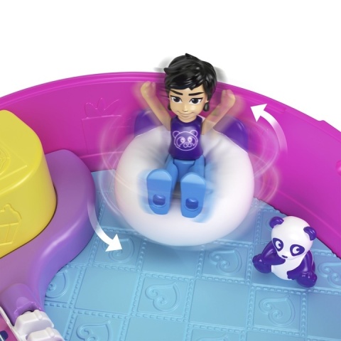 Figurki Polly Pocket Bubble Tea Panda zestaw kompaktowy POWYSTAWOWY