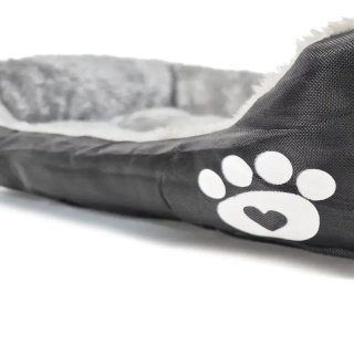 Miękkie szare legowisko dla zwierząt rozmiar XS