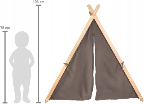 NAMIOT dla dzieci WIGWAM z OKIENKIEM domek tipi 103cm POWYSTAWOWY
