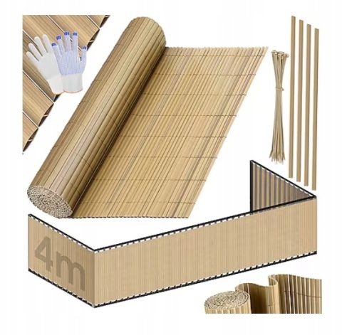 Osłona Balkonowa PVC Mata Na Balkon Taras Bambus 90X400cm KESSER NOWA