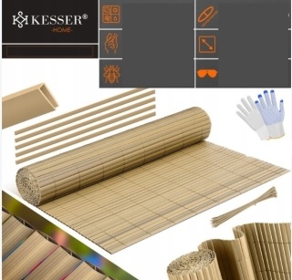 Osłona Balkonowa PVC Mata Na Balkon Taras Bambus 90X400cm KESSER NOWA