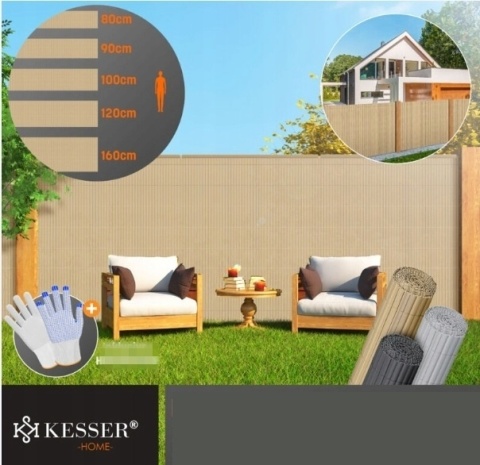 Osłona Balkonowa PVC Mata Na Balkon Taras Bambus 90X400cm KESSER NOWA