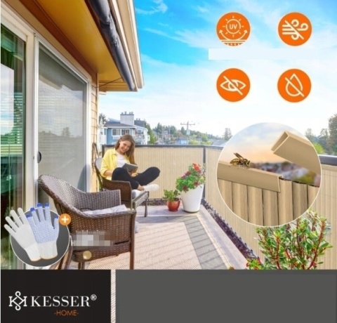 Osłona Balkonowa PVC Mata Na Balkon Taras Bambus 90X400cm KESSER NOWA