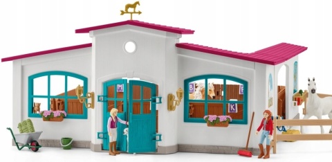 SCHLEICH HORSE CLUB Arena jeździecka dla koni + akcesoria 42639 POWYSTAWOWY