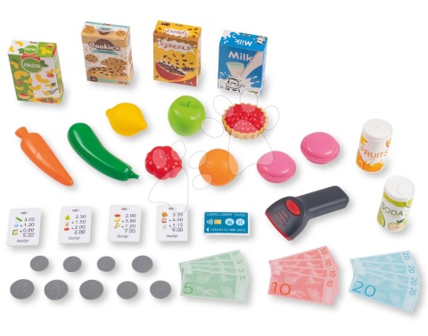 Supermarket z zabawkami Smoby FRESH MARKET Sklep Kasa Skaner NIEKOMPLETNY
