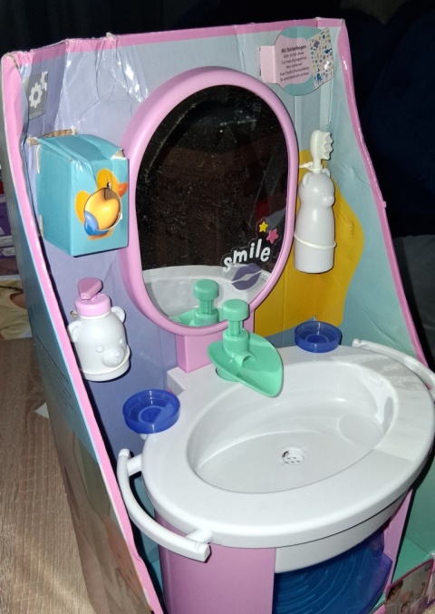 BABY BORN - Umywalka z akcesoriami dla lalek WASHBASIN POWYSTAWOWY