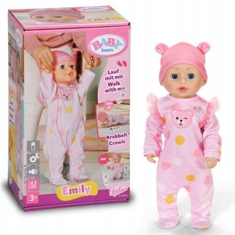 BABY born Lalka interaktywna Emily Walk with Me 43 cm 838426 POWYSTAWOWY