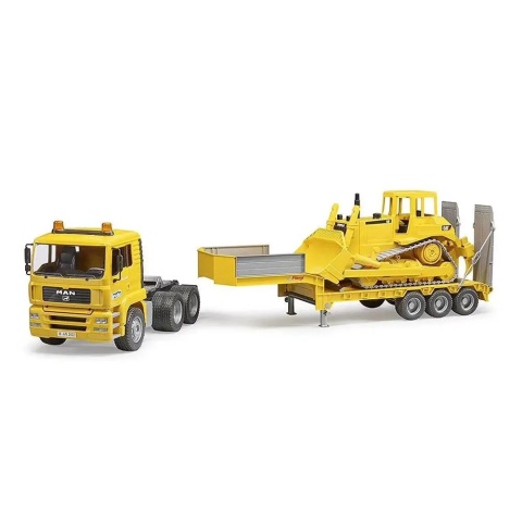 BRUDER MAN TGA ciężarówka + buldożer CAT zestaw dla dzieci 01628 NOWY