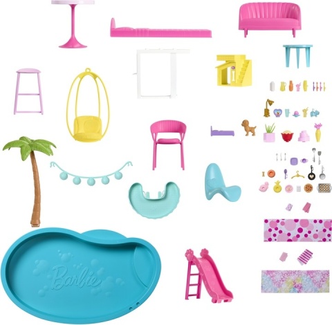 Barbie Dreamhouse Dom Marzeń Domek dla lalek ze zjeżdżalnią windą 114 cm NOWY