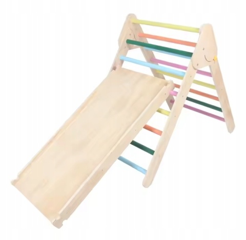 Drewniany Plac Zabaw 3w1 Drabinka Ścianka Bujak XXL zestaw wspinaczkowy NOWY