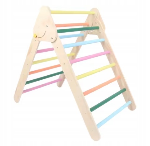 Drewniany Plac Zabaw 3w1 Drabinka Ścianka Bujak XXL zestaw wspinaczkowy NOWY