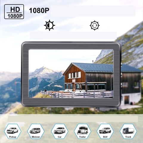 Kamera Do Cofania Samochodowa AMTIFO A2 HD 1080P z monitorem NOWY