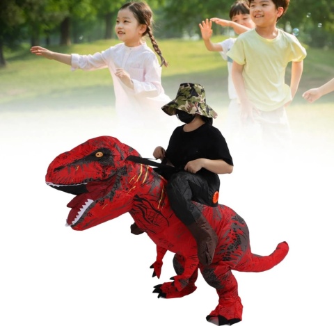 Nadmuchiwany kostium dinozaura dla dorosłych+ czapka Powystawowy