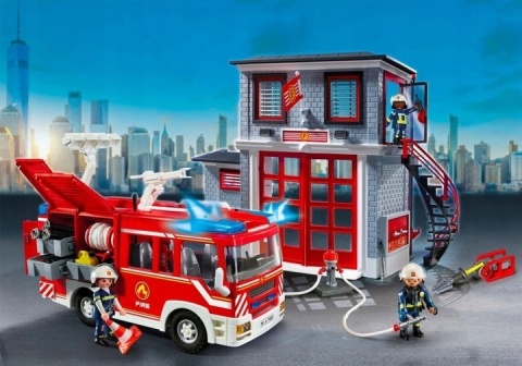 PLAYMOBIL Action Heroes Straż Pożarna Wóz Strażacki 185 elementów 4 lata + POWYSTAWOWY
