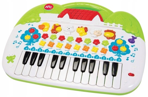 Pianinko Keyboard Dla Dzieci Simba ABC 28 x 39 cm ANGIELSKI UŻYWANY