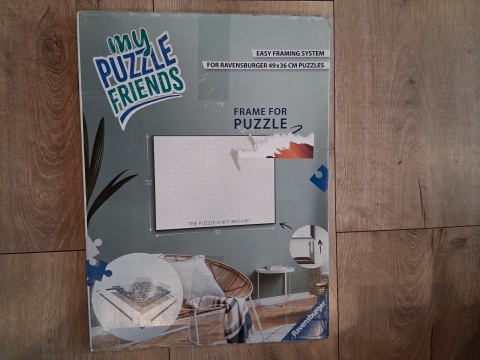 Ramka do układania puzzli 49 x 36 cm Czarna Rama Ravensburger PO ZWROCIE