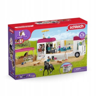 Schleich Transporter dla koni Horse Club 42619 z boksem + akcesoria NOWY