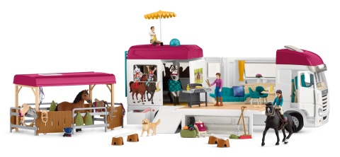 Schleich Transporter dla koni Horse Club 42619 z boksem + akcesoria NOWY