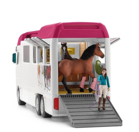 Schleich Transporter dla koni Horse Club 42619 z boksem + akcesoria NOWY