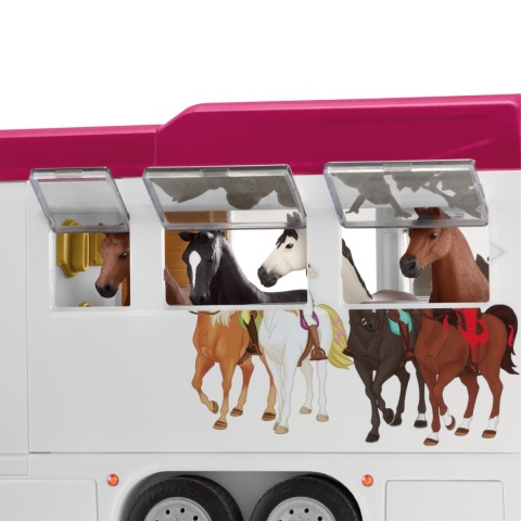 Schleich Transporter dla koni Horse Club 42619 z boksem + akcesoria NOWY