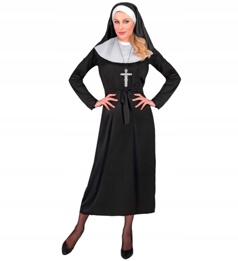Strój Zakonnica Klasztorna Przebranie Siostra Zakonna Halloween M PO ZWROCIE