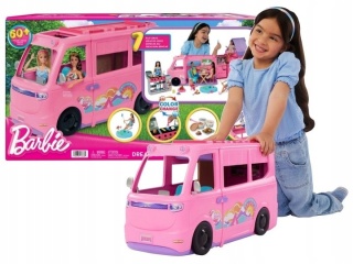 LALKA BARBIE KAMPER MARZEŃ DREAM CAMPER auto dla lalek Barbie + akcesoria POWYSTAWOWY