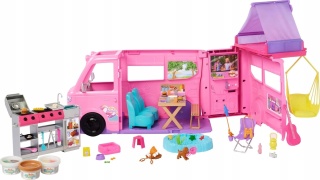 LALKA BARBIE KAMPER MARZEŃ DREAM CAMPER auto dla lalek Barbie + akcesoria POWYSTAWOWY
