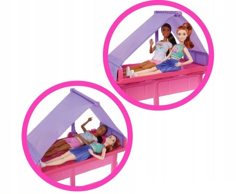 LALKA BARBIE KAMPER MARZEŃ DREAM CAMPER auto dla lalek Barbie + akcesoria POWYSTAWOWY