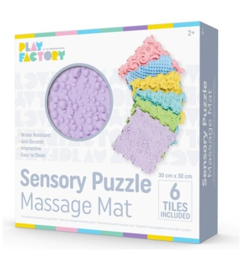 Maty Sensoryczne 6szt Silikonowe Puzzle Masujące dla dzieci 30x30cm NOWY