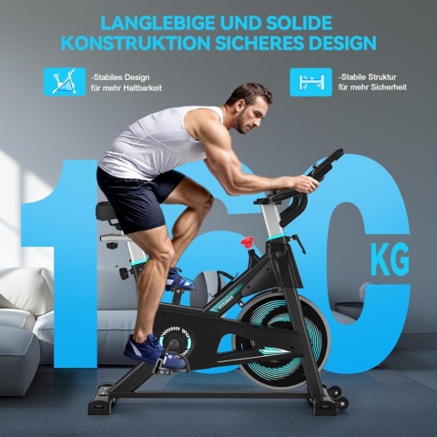 Rower treningowy Avdamsoler JC 309 cichym napędem, monitor LCD Nowy