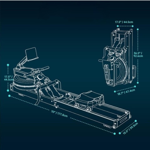 Wioślarz wodny Pasyou PW60 uchwyt na tablet, max 150kg V153