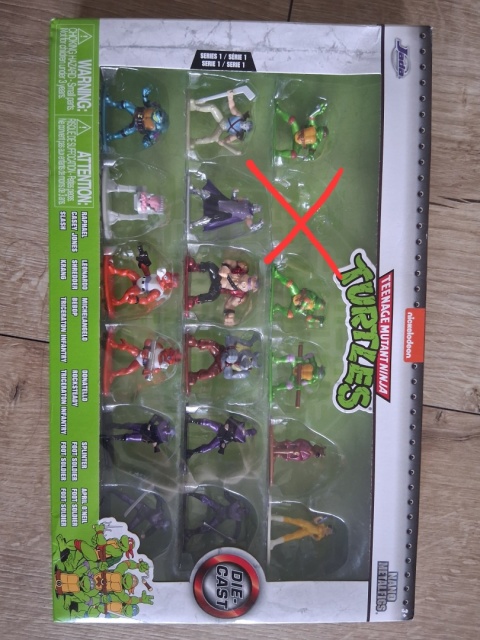ADA TURTLES METALOWE FIGURKI 18-PAK