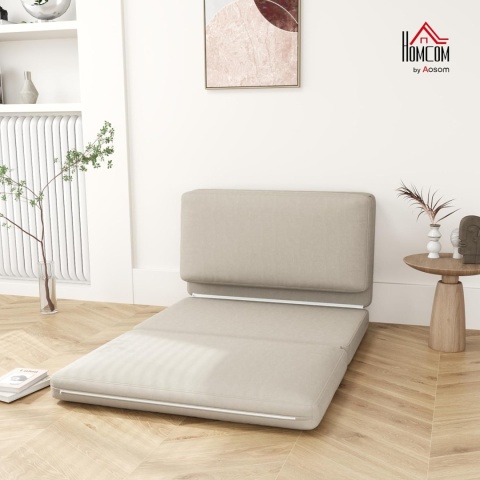 HOMCOM Sofa 3 w 1, rozkładane, welurowe, do sypialni, komfortowe
