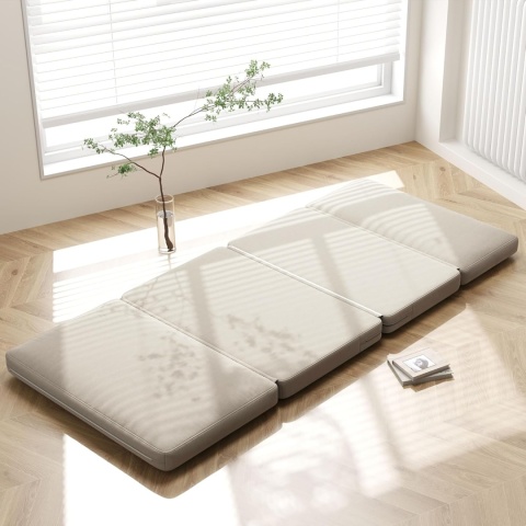 HOMCOM Sofa 3 w 1, rozkładane, welurowe, do sypialni, komfortowe