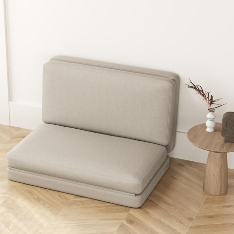HOMCOM Sofa 3 w 1, rozkładane, welurowe, do sypialni, komfortowe