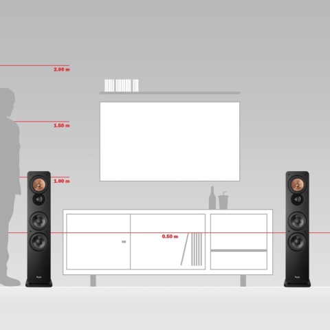 Kolumny głośnikowe Teufel Ultima 40, kolumny podłogowe, zestaw stereo, Mk4