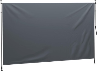 Outsunny Markiza balkonowa z korbką regulowana 400 cm x 221-311cm szara
