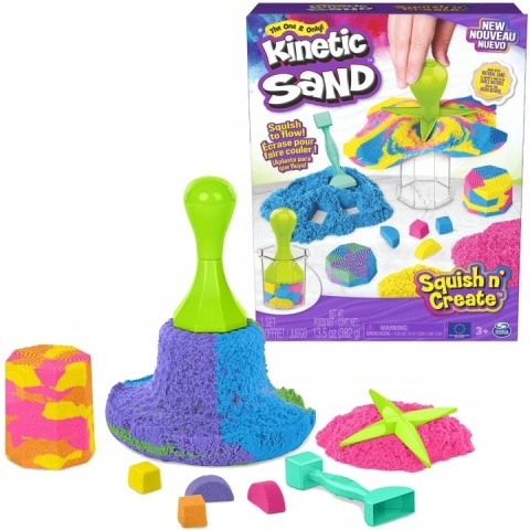 Piasek kinetyczny Spin Master 3 kol. + akcesoria POWYSTAWOWY
