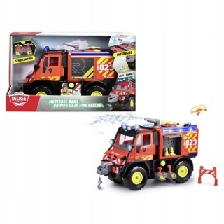 Samochód strażacki Wóz strażacki Unimog U530 50 cm, światło, dźwięk PO ZWROCIE