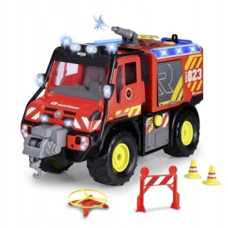 Samochód strażacki Wóz strażacki Unimog U530 50 cm, światło, dźwięk PO ZWROCIE