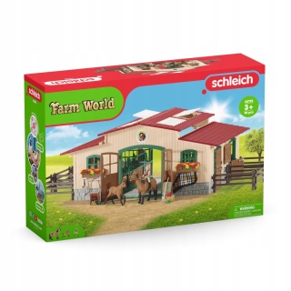 Schleich Stajnia dla koni z wyposażeniem 42195 POWYSTAWOWY