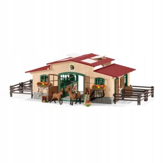 Schleich Stajnia dla koni z wyposażeniem 42195 POWYSTAWOWY